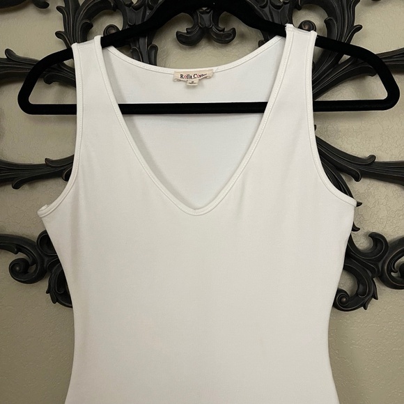 ROLLA COSTER Cream White Side Slit Bodycon Size Small - Picture 3 of 15